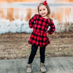 2T Buffalo Plaid Dress